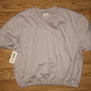 Aritzia lavendar/light gray crop too tshirt small
